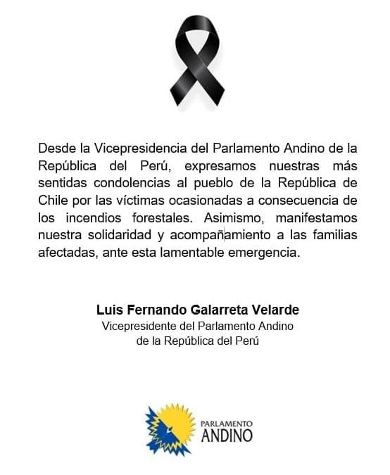 Solidaridad con Chile ante los incendios forestales